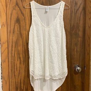 Velvety patterned tank top blouse